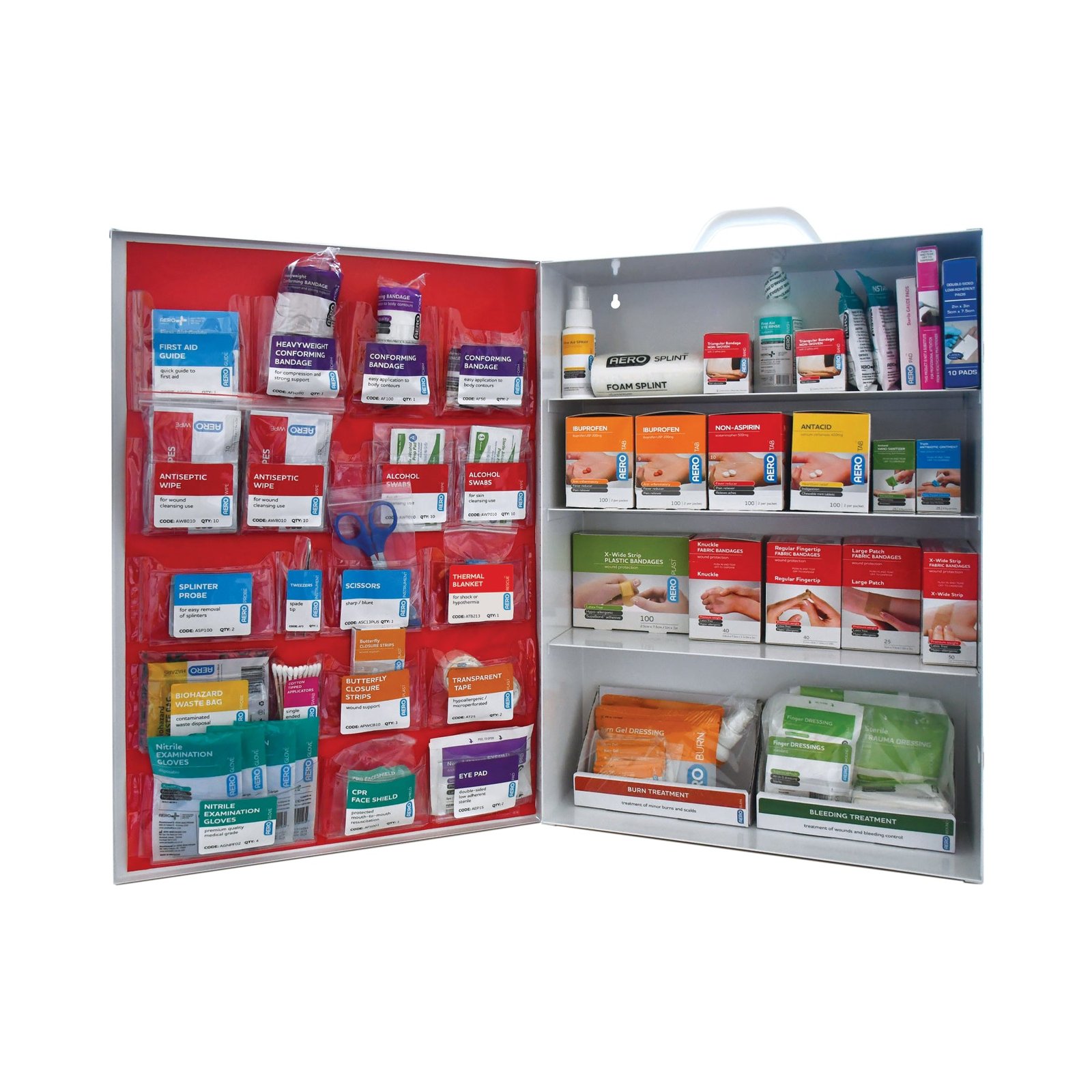 150 Person First Aid Cabinet – ANSI Class B 4 Shelf Metal Wall Mount (SF150BMT)