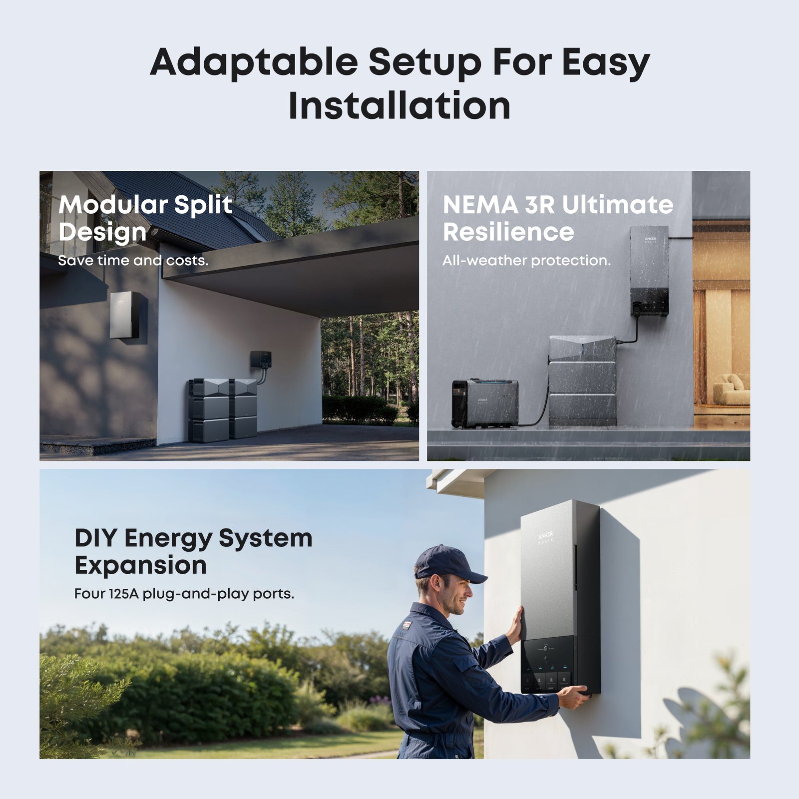 Anker SOLIX AX170J40 Power Dock for E10 Automatic Backup Kit | 10-30kW Turbo Output | Smart Grid & Storm-Guard - Image 8