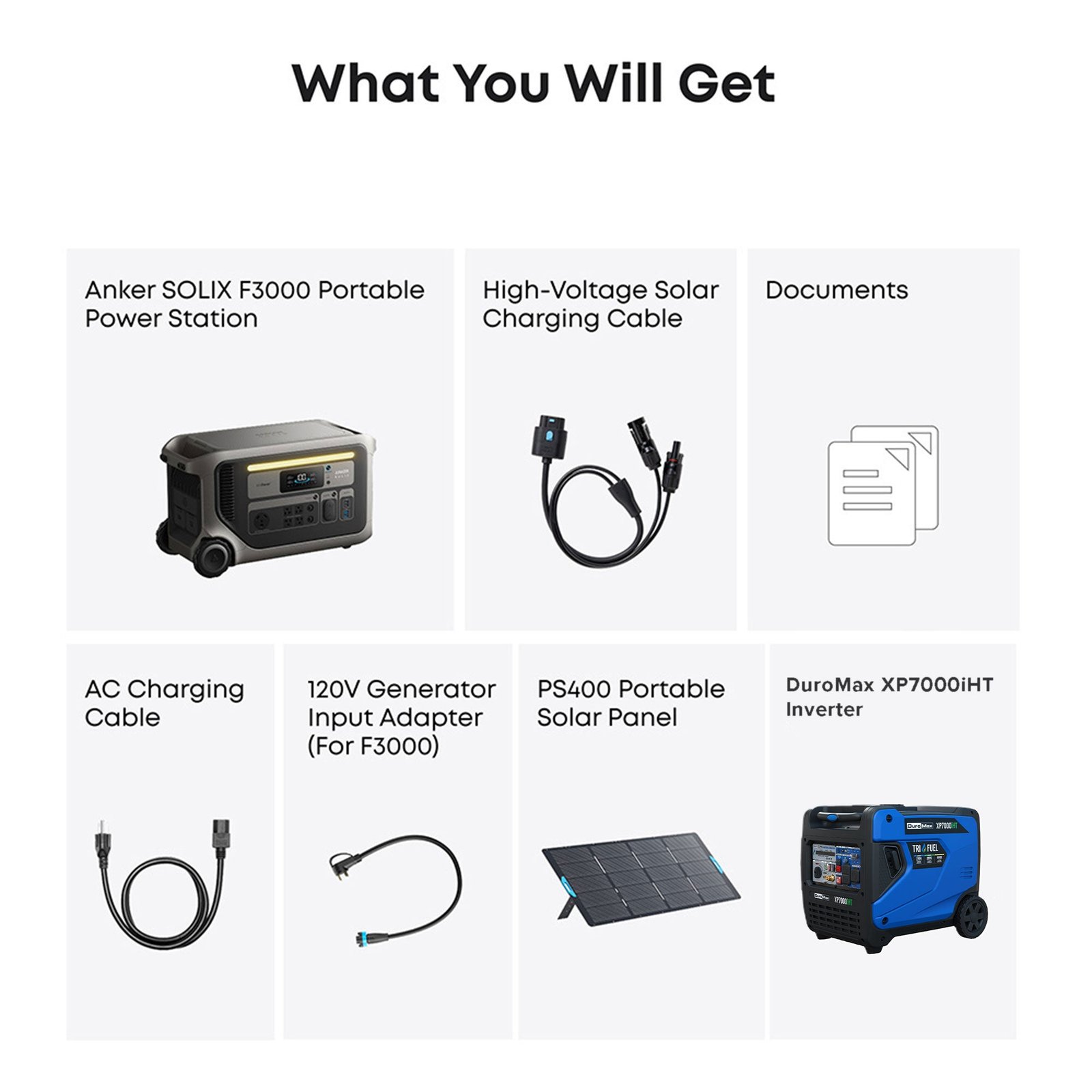 DuroMax XP7000iHT and Anker SOLIX F3000 + PS400+120V Adapter Bundle - Image 9