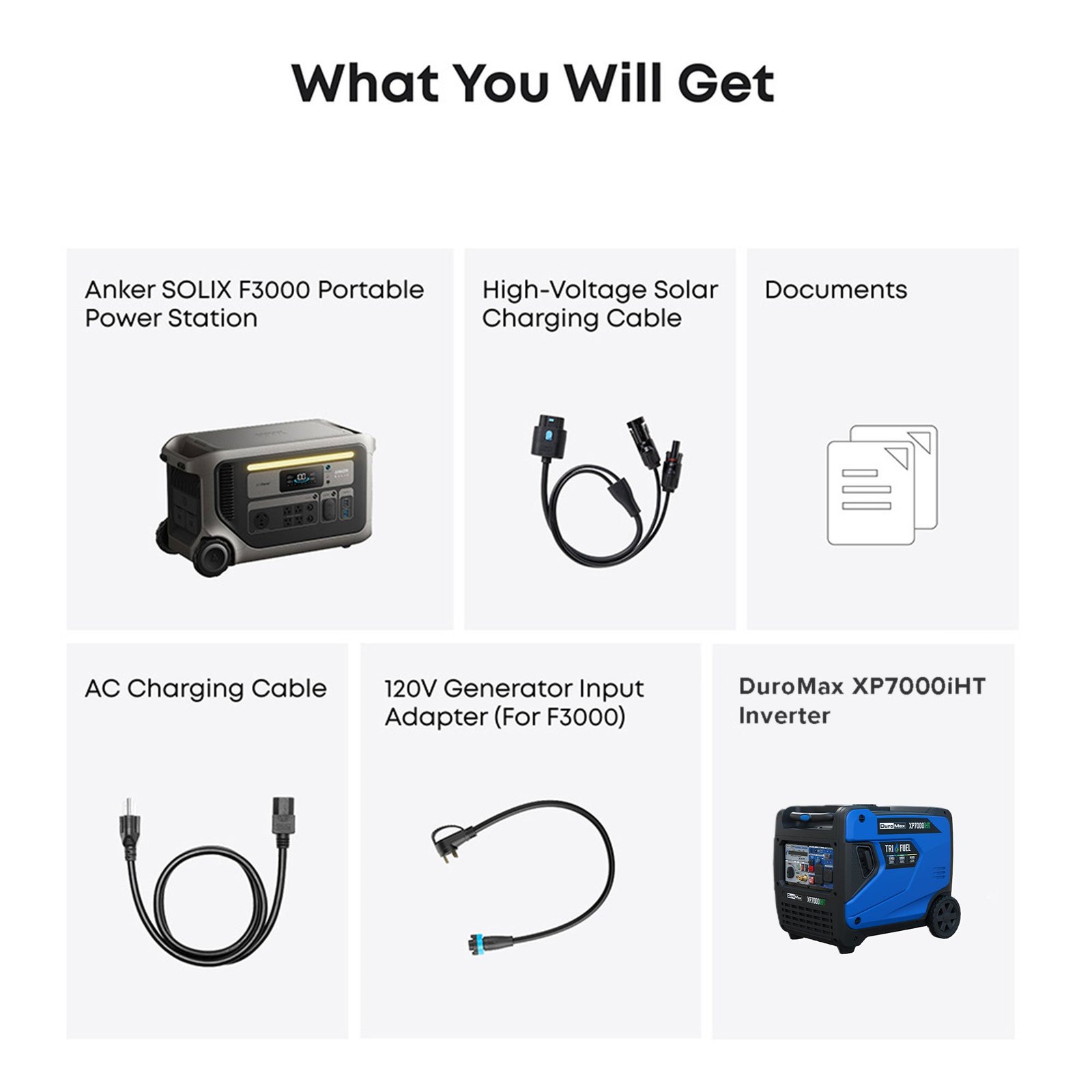 DuroMax XP7000iHT and Anker SOLIX F3000 + 120V Adapter Bundle - Image 8