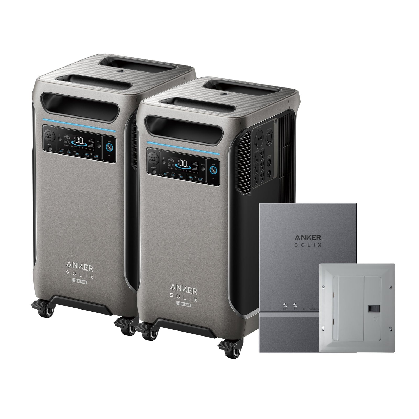 Anker 3840Wh SOLIX F3800 Plus 2 w/ Home Panel Kit, Sub Panel