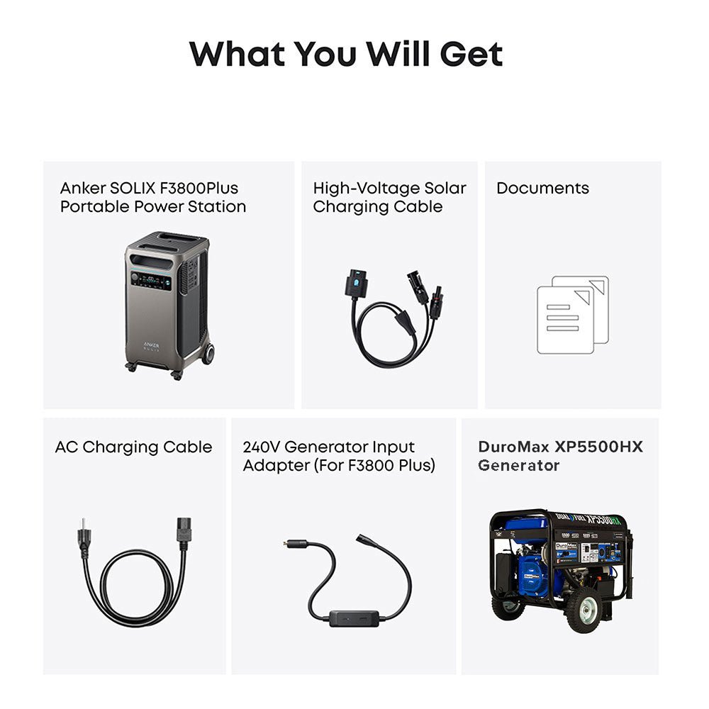 DuroMax XP550HX and Anker SOLIX F3000 + 120V Adapter - Image 6
