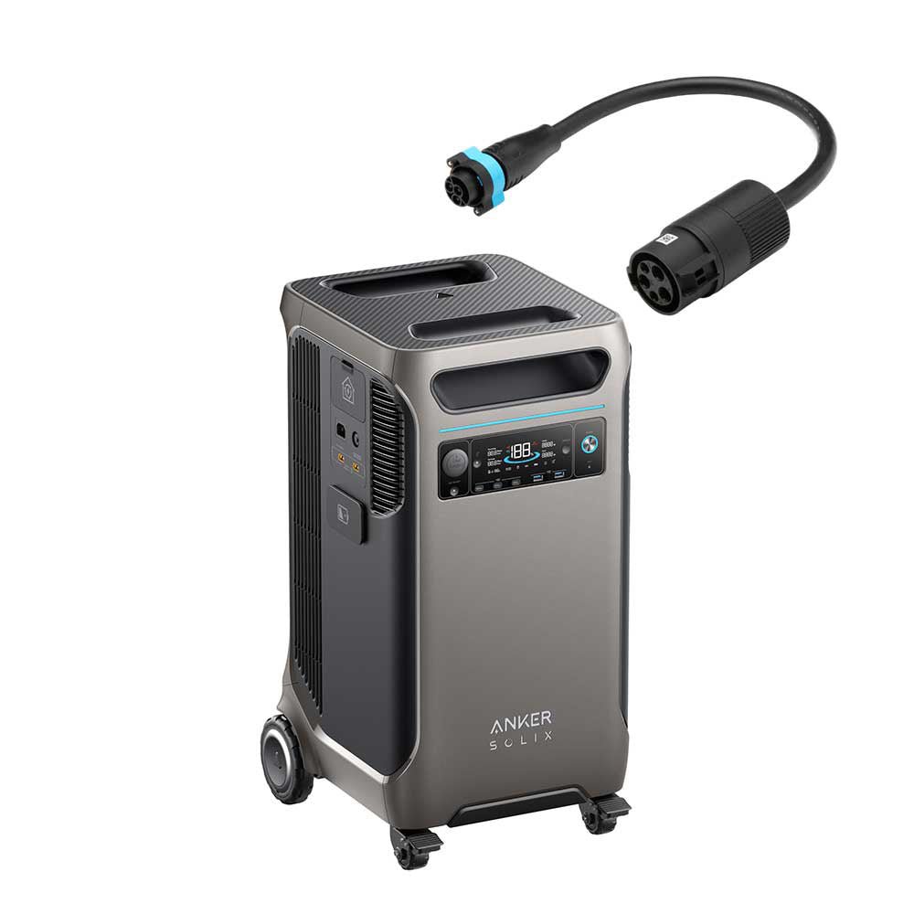 Anker SOLIX F3800 3840Wh | 6000W Portable Power Station w/ EV Charging Adapter