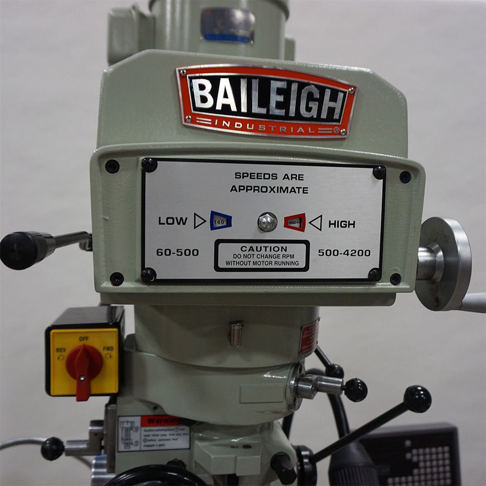 Baileigh 1019108 VM-949E-VS 220V Vertical Mill w/ Variable Spindle Speed - Image 9