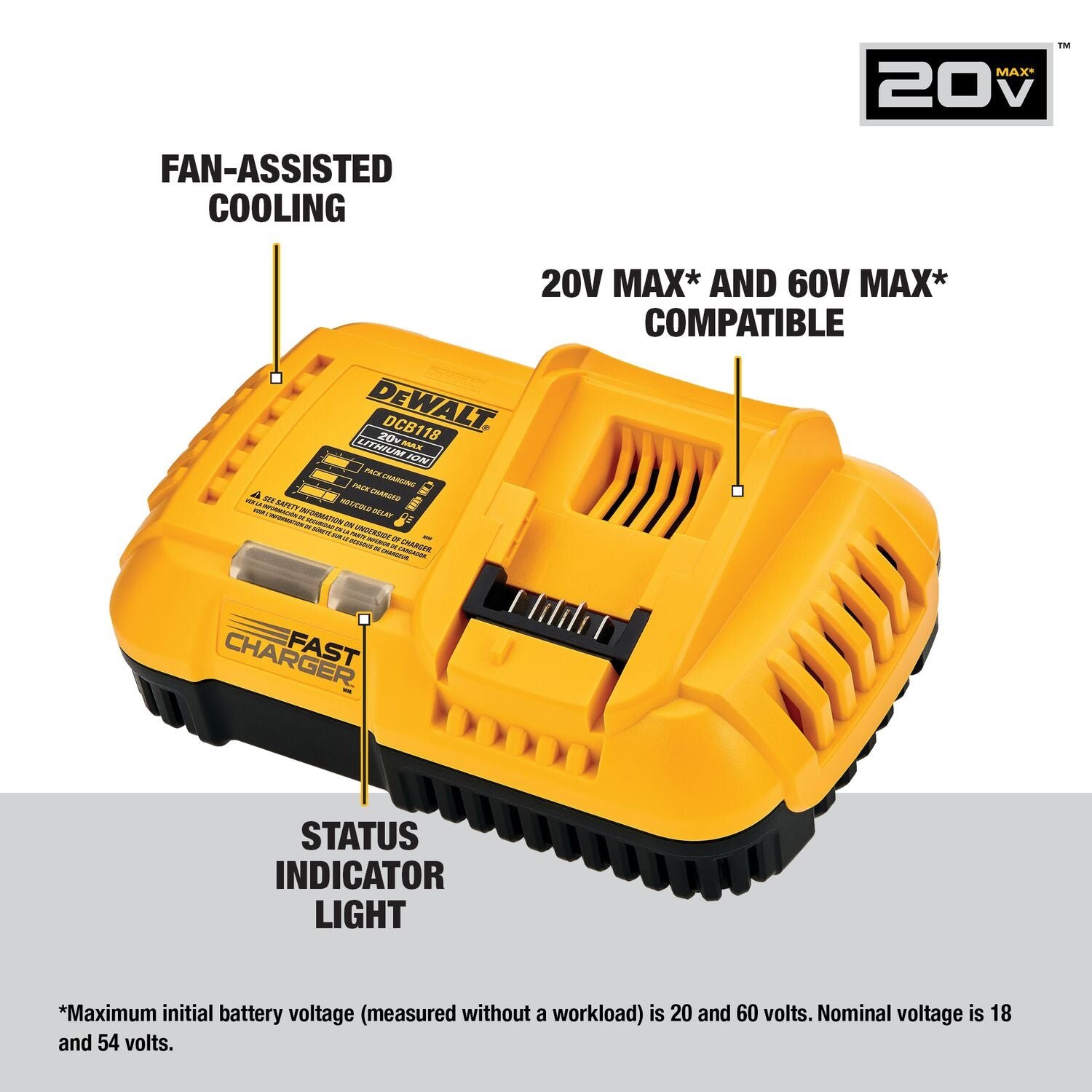 Dewalt DCB609C FLEXVOLT 20V/60V MAX 9.0-Ah Battery w/ Charger - Image 2