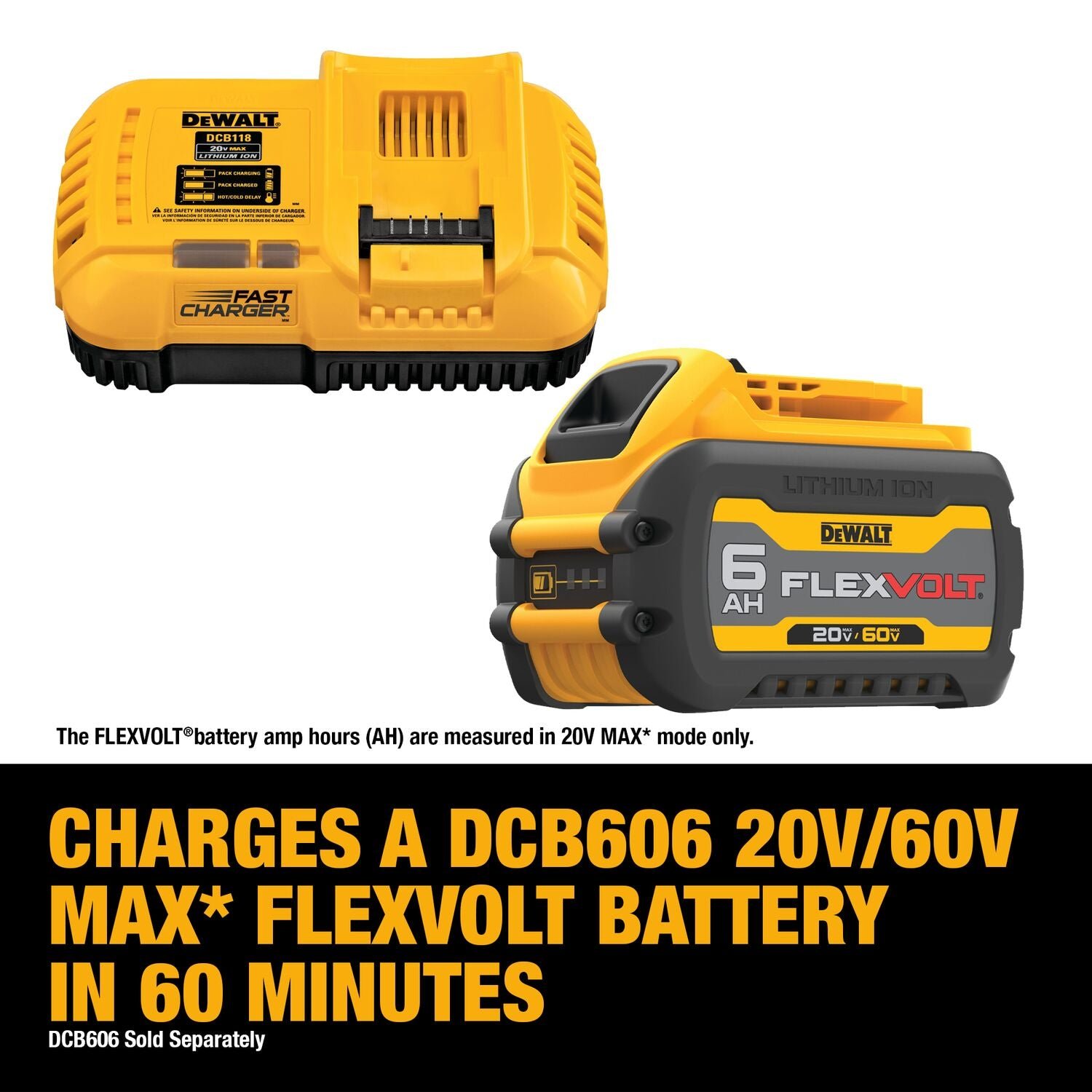 Dewalt DCB609C FLEXVOLT 20V/60V MAX 9.0-Ah Battery w/ Charger - Image 6