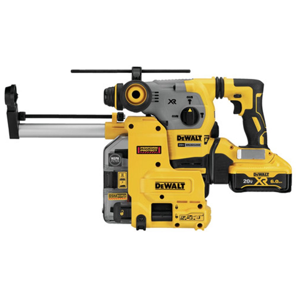 DeWALT DCH293R2DH 20V 1-1/8 Inch SDS-Plus Dust Extractor Rotary Hammer