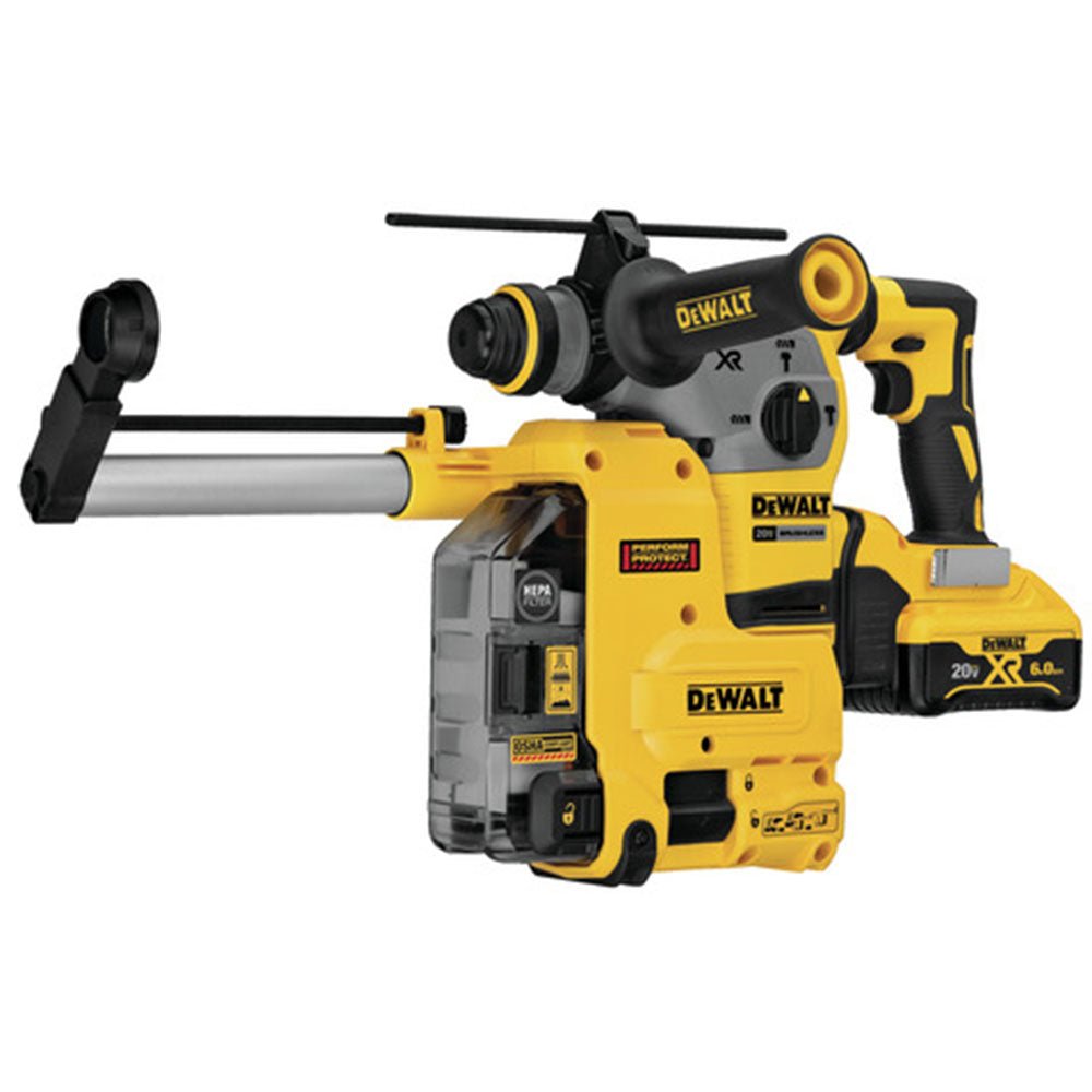 DeWALT DCH293R2DH 20V 1-1/8 Inch SDS-Plus Dust Extractor Rotary Hammer - Image 3