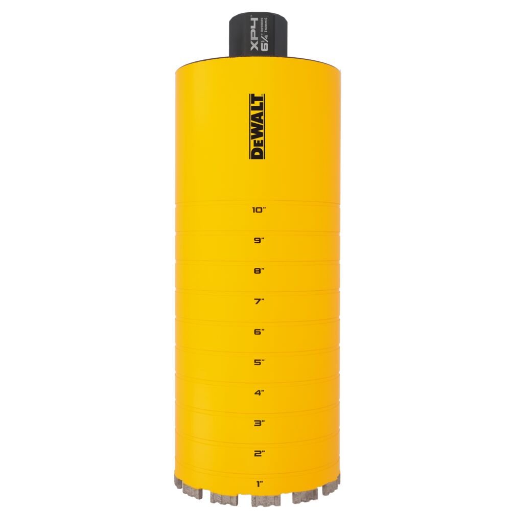 DeWALT DW55025 6-1/4" X 15" Cordless Diamond Core Bit w/ Recessed Grooves - Image 2