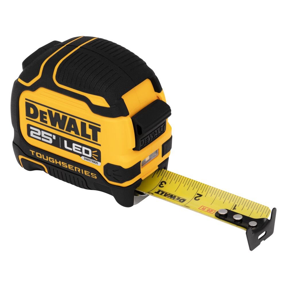 DeWALT DWHT35625S TOUGHSERIES 25' Lighted Tape Measure w/ USB Charging Cable - Image 9