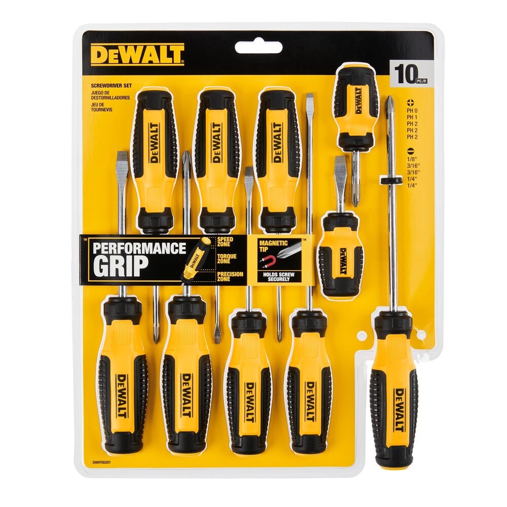 DEWALT DWHT65201 Durable Ergonomic Magnetic Screwdriver Set - 10 PC - Image 3