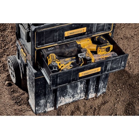 DeWALT DWST08320 TOUGHSYSTEM 2.0 Two Drawer Unit w/ Auto Connect Side Latches - Image 5