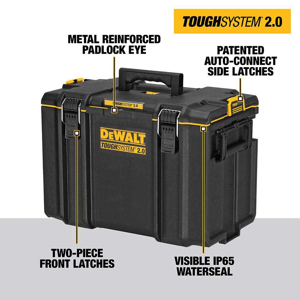 DeWALT DWST08450-KIT2 TOUGHSYSTEM 2.0 Rolling Toolbox w/ XL Toolbox, Organizer - Image 5