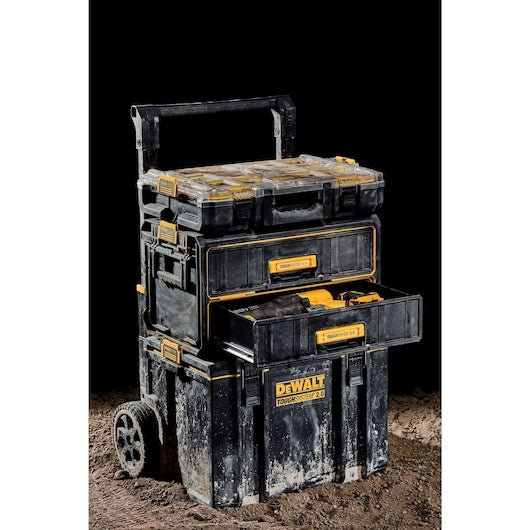 DeWALT DWST08450-KIT3 TOUGHSYSTEM 2.0 Rolling Toolbox w/ 2-Drawer, Organizer - Image 6