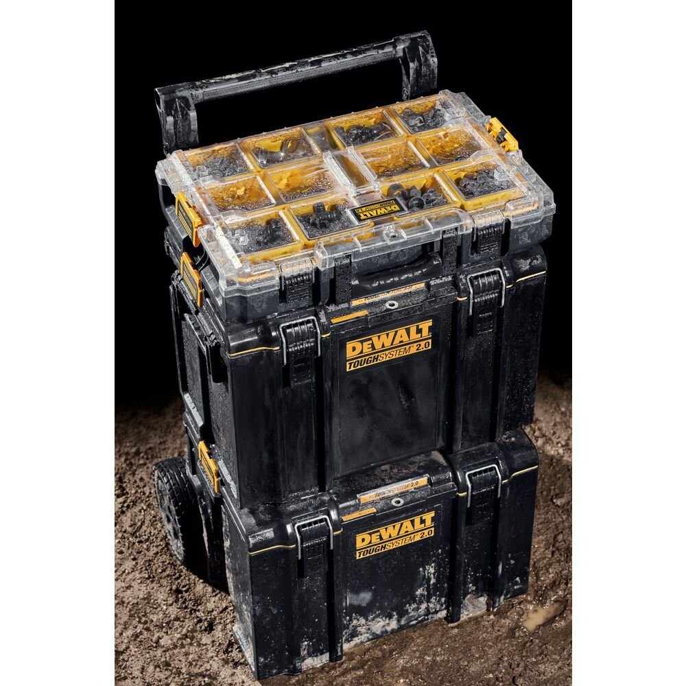 DeWALT DWST08450-KIT3 TOUGHSYSTEM 2.0 Rolling Toolbox w/ 2-Drawer, Organizer - Image 7