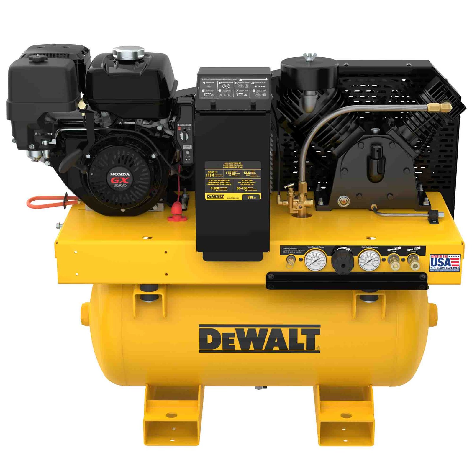 DeWALT DXCMCGW1330 30 Gallon 3 in 1 Comp/Generator/Welder Truck Mount Compressor - Image 4