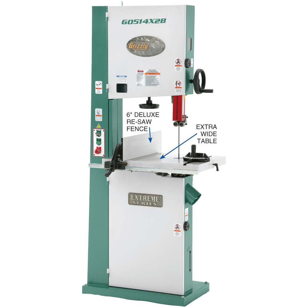 Grizzly G0514X2B 220V 19 Inch 3 HP Extreme-Series Bandsaw with Motor Brake - Image 7