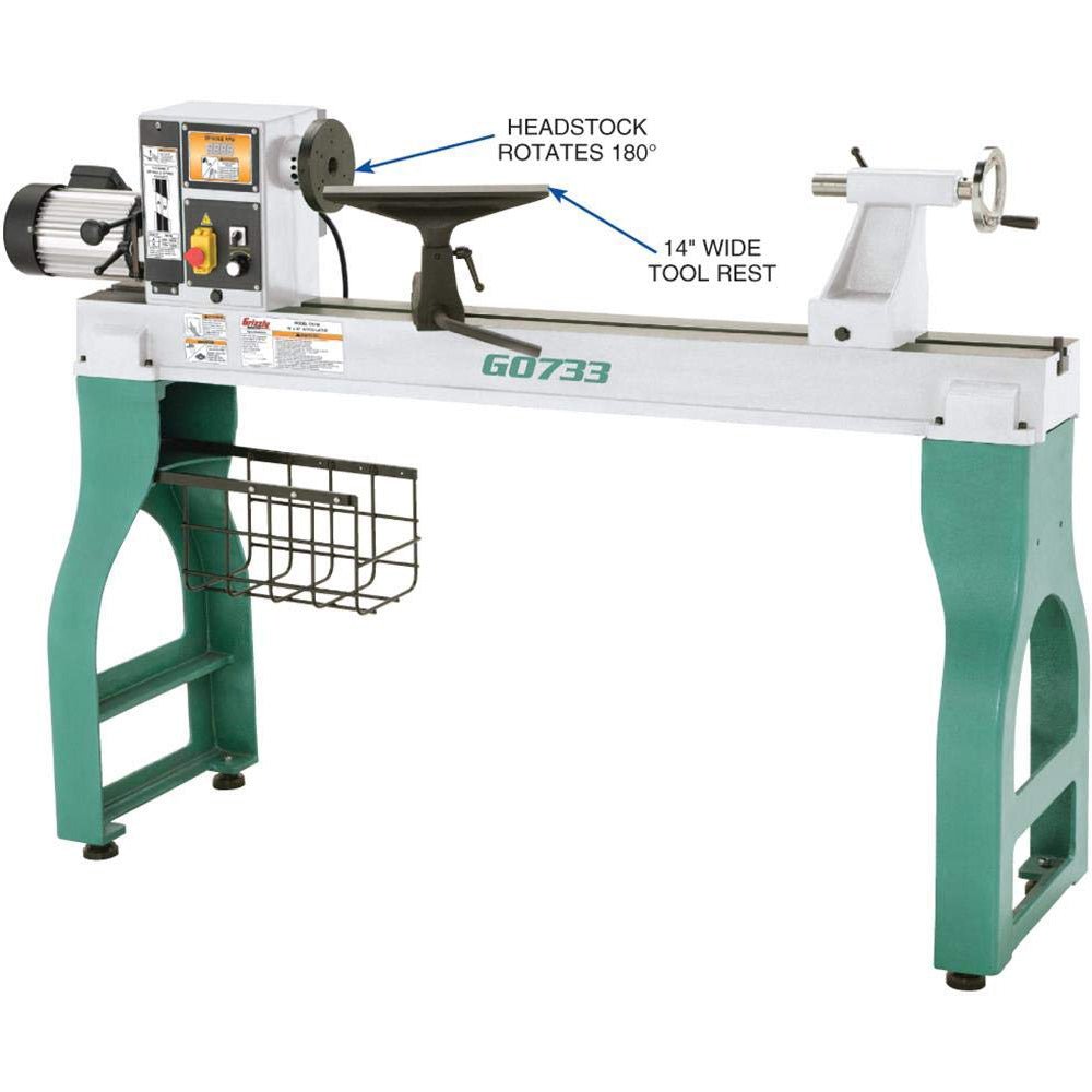 Grizzly G0733 18 Inch x 47 Inch Heavy Duty Wood Lathe - Image 2