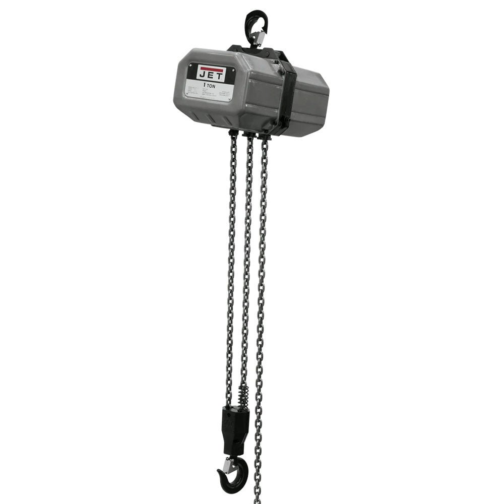 JET 1SS-1C-15 115V/230V 1 Ton 1 Phase Electric Chain Hoist w/ 15' Lift