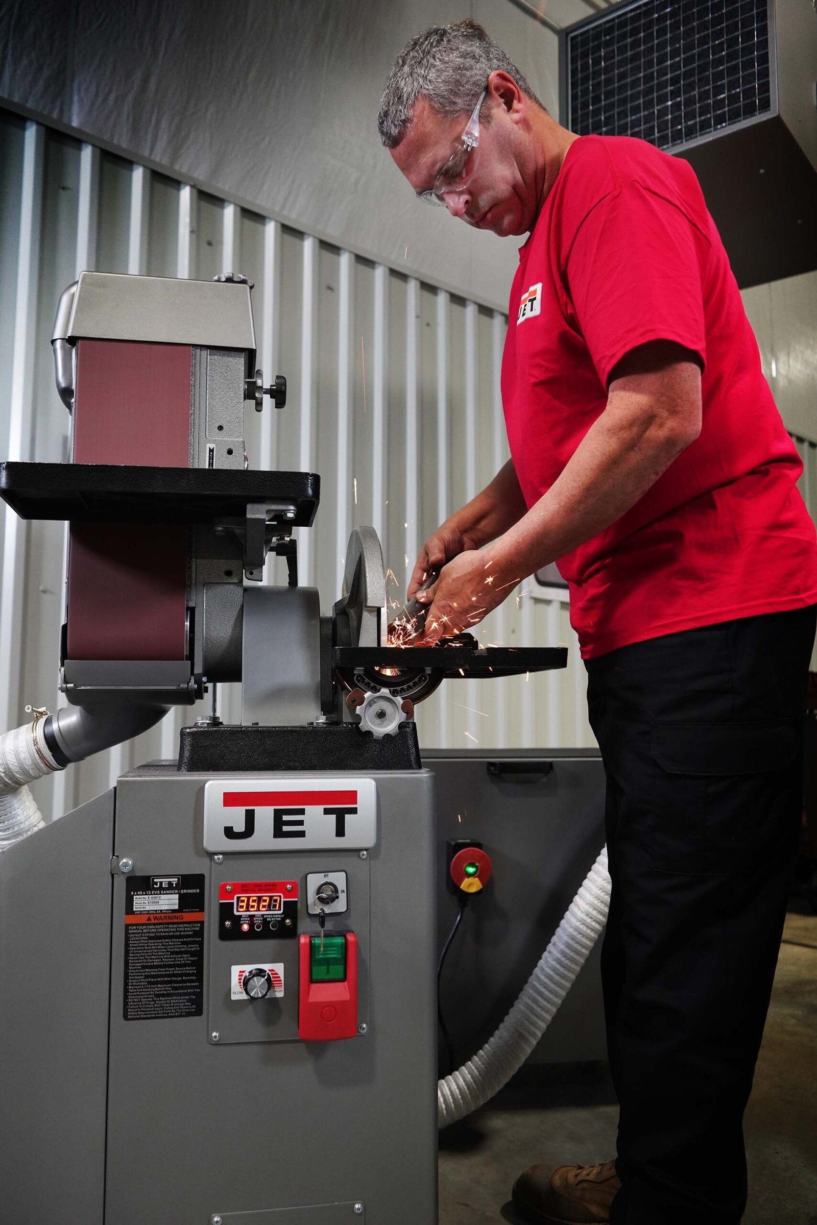 Jet JT1-112 J-64812VS 6" x 48" Belt w/ 12" Disc Finishing/Grinding Machine - Image 10