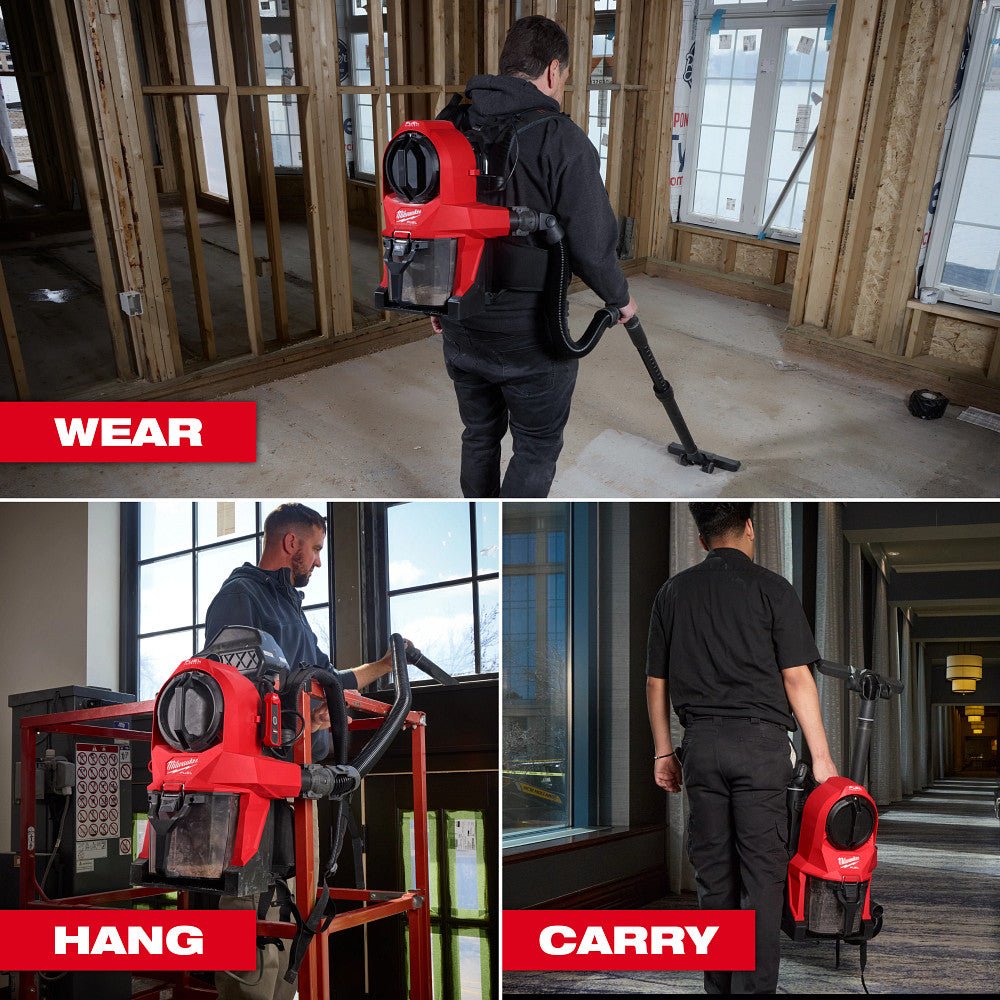 Milwaukee 0895-20 M18 FUEL 18V 3-in-1 Cordless Backpack Vacuum - Bare Tool - Image 8