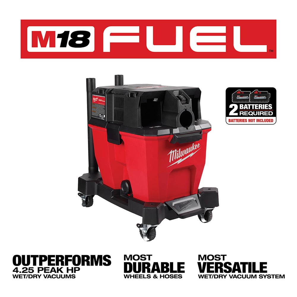 Milwaukee 0920-20 M18 FUEL 9 Gal Dual-Battery Wet/Dry Vacuum - Bare Tool - Recon - Image 2