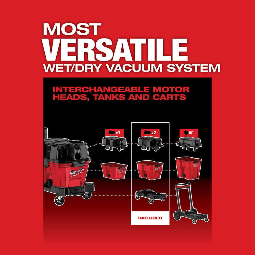 Milwaukee 0920-20 M18 FUEL 9 Gal Dual-Battery Wet/Dry Vacuum - Bare Tool - Recon - Image 6