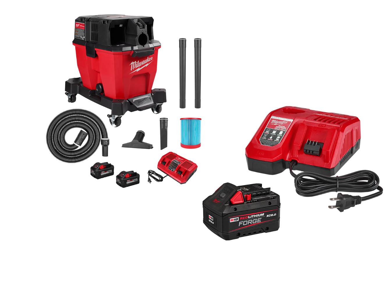 Milwaukee 0920-22HD M18 FUEL 9 Gallon Dual-Battery Wet/Dry Vacuum Kit - Image 15