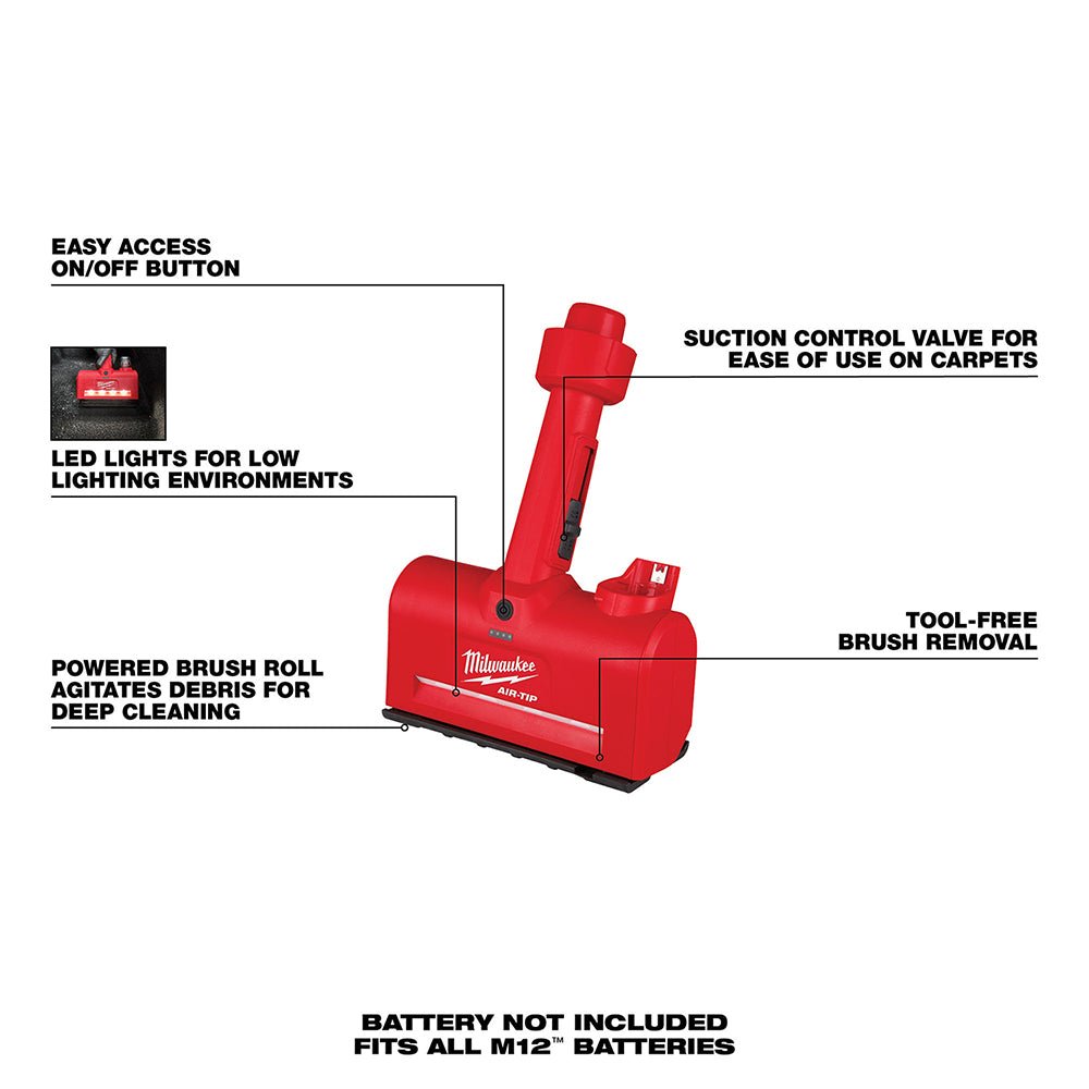 Milwaukee 0980-20 M12 AIR-TIP Utility Nozzle Attachment - Image 4