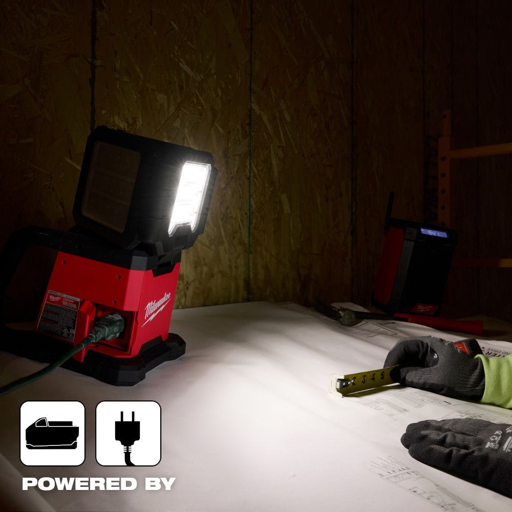 Milwaukee 2368-20SK M18 18V Dual Power Triple-Panel Light w/ 5AH Battery/Charger - Image 3
