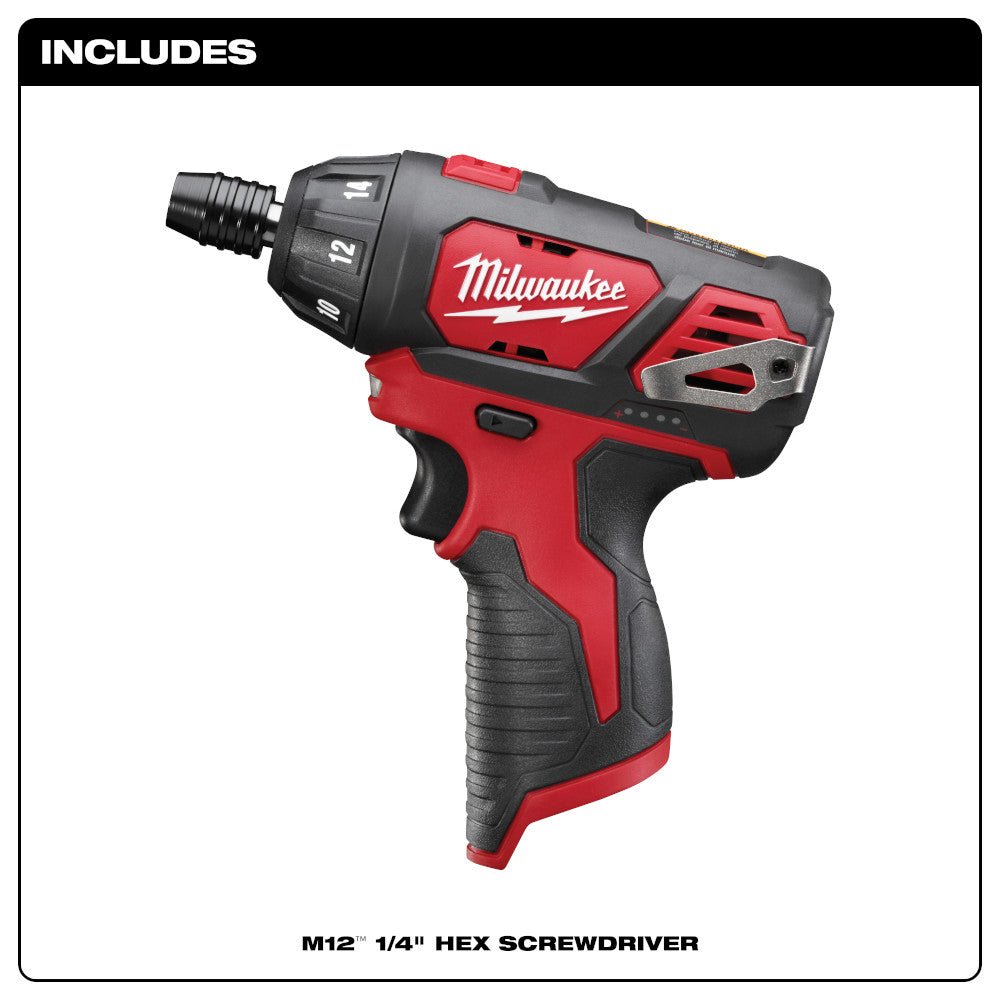 Milwaukee 2401-80 M12 12V Hex Screwdriver - Bare Tool - Reconditioned - Image 2