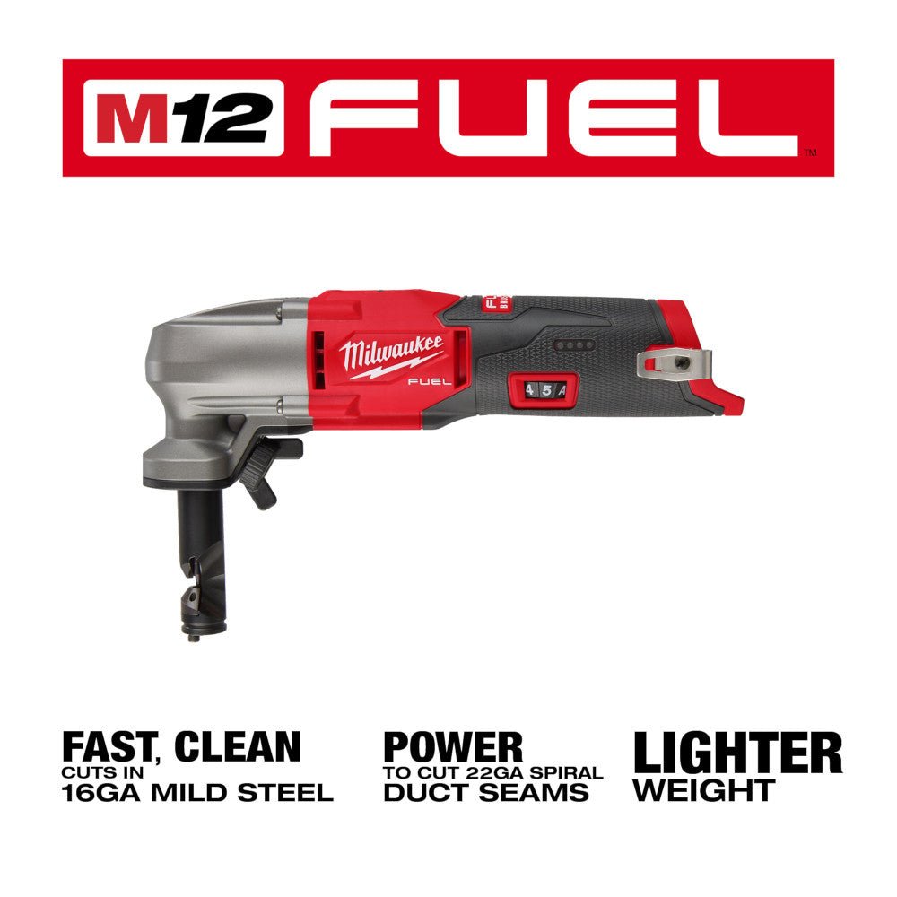 Milwaukee 2476-20PD M12 FUEL 12V 16 Gauge Variable Speed Nibbler w/Punch/Die Set - Image 2