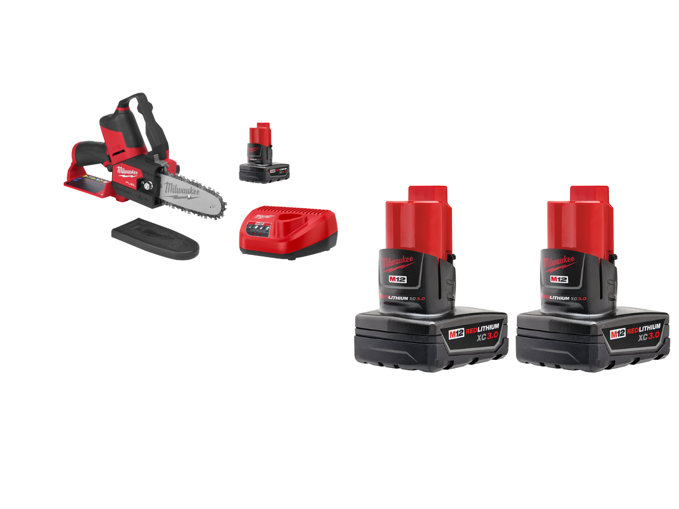 Milwaukee 2527-21x3 M12 FUEL 12V 6” Pruning Saw Kit w/ 2 - M12 3AH Batteries