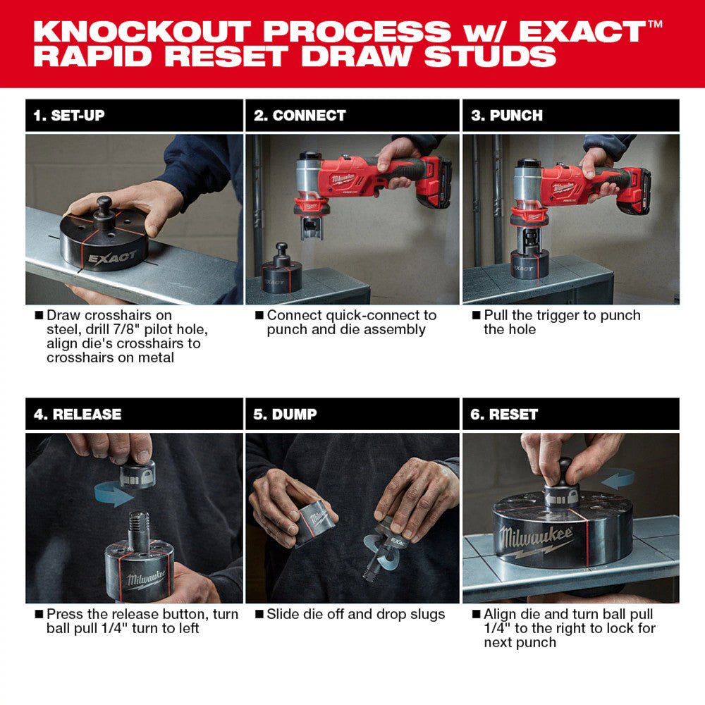 Milwaukee 2677-02 M18 FORCE LOGIC 18V 6T Knockout Tool 1/2"-2" - Image 5