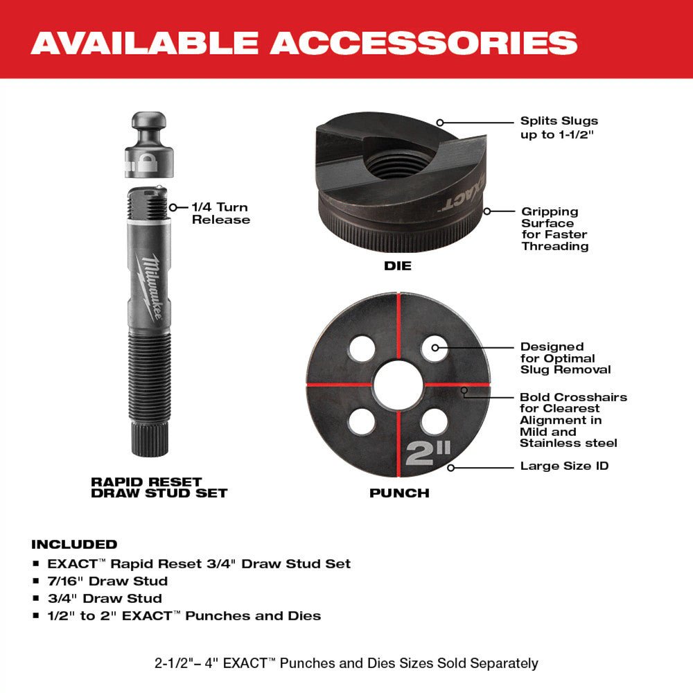 Milwaukee 2677-02 M18 FORCE LOGIC 18V 6T Knockout Tool 1/2"-2" - Image 7