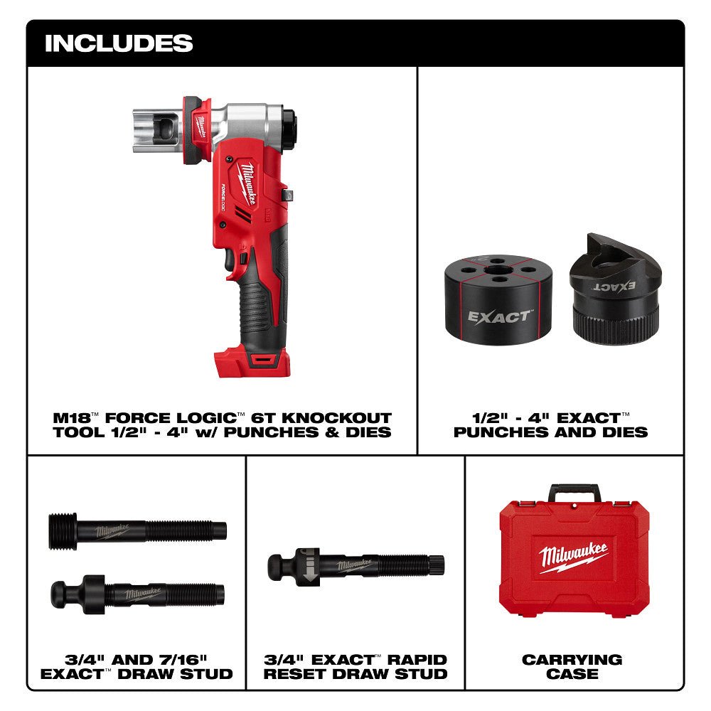 Milwaukee 2677-04 M18 FORCE LOGIC 18V 6T Knockout Tool 1/2"-4" - Image 2