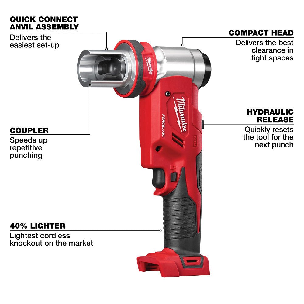Milwaukee 2677-04 M18 FORCE LOGIC 18V 6T Knockout Tool 1/2"-4" - Image 4