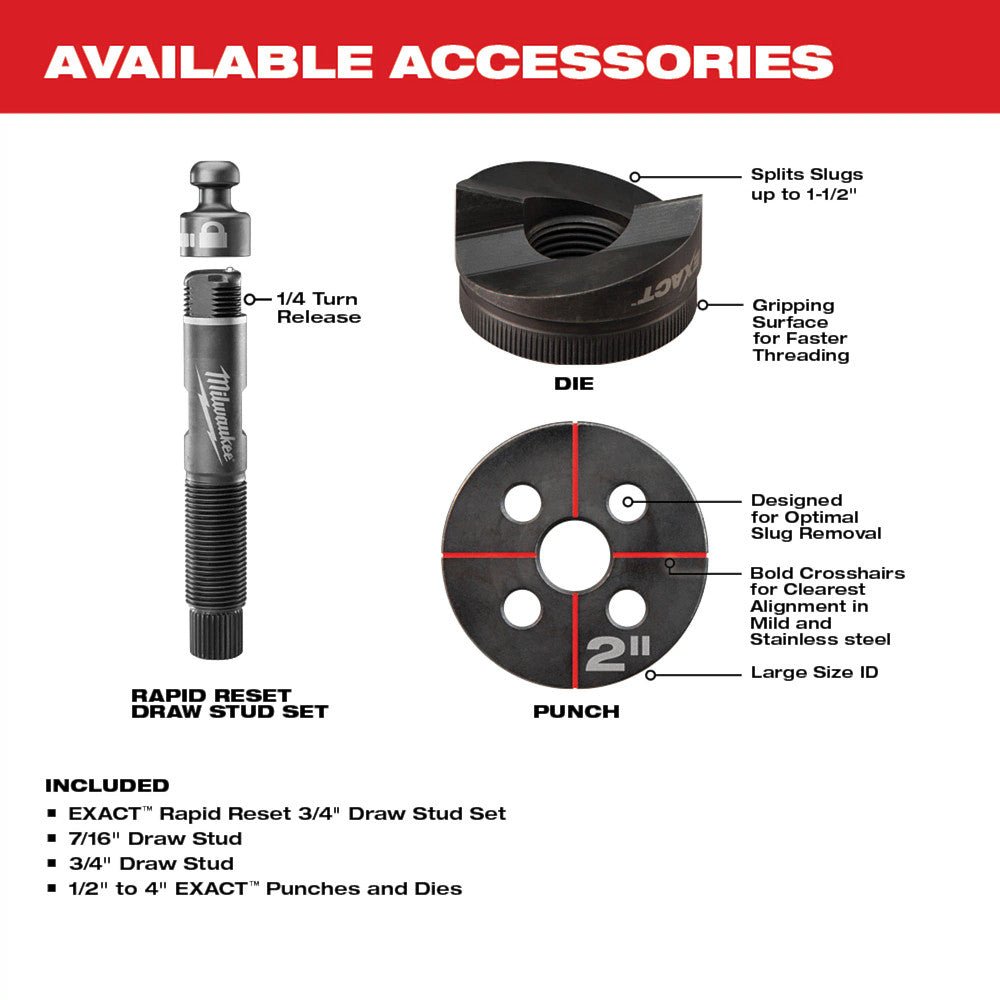 Milwaukee 2677-04 M18 FORCE LOGIC 18V 6T Knockout Tool 1/2"-4" - Image 7