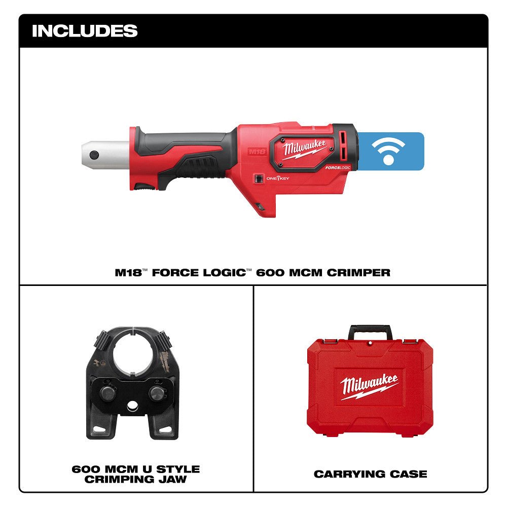 Milwaukee 2679-20 M18 18V FORCE LOGIC 600 MCM Cordless Crimper - Bare Tool - Image 2