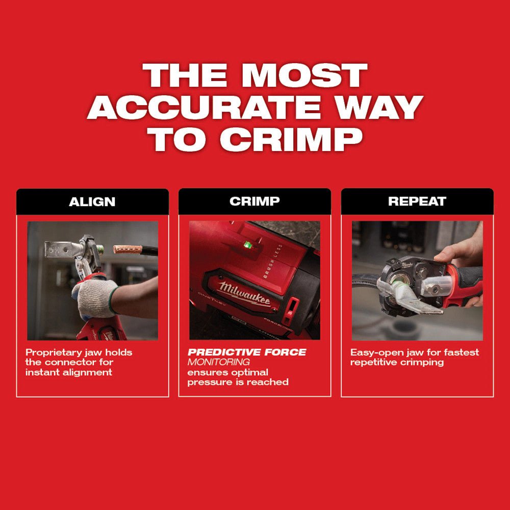 Milwaukee 2679-20 M18 18V FORCE LOGIC 600 MCM Cordless Crimper - Bare Tool - Image 4