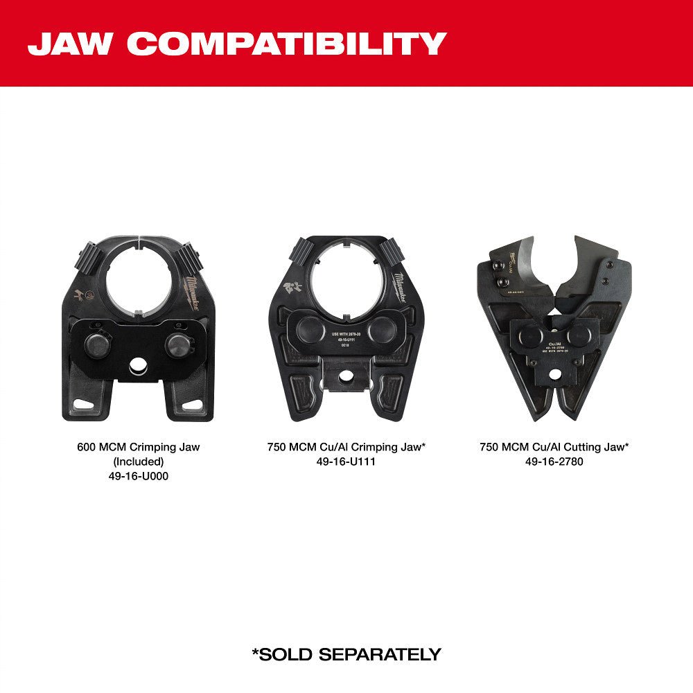 Milwaukee 2679-20 M18 18V FORCE LOGIC 600 MCM Cordless Crimper - Bare Tool - Image 5