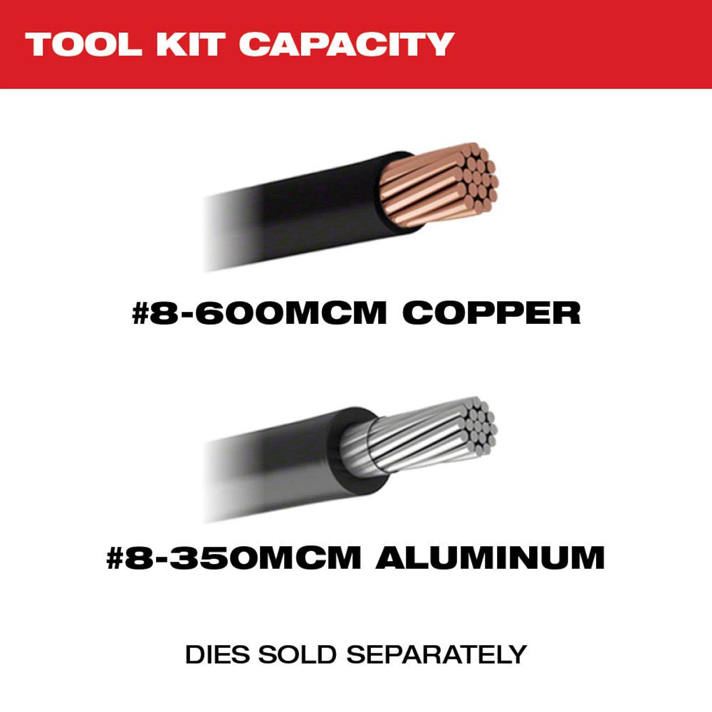 Milwaukee 2679-20 M18 18V FORCE LOGIC 600 MCM Cordless Crimper - Bare Tool - Image 6