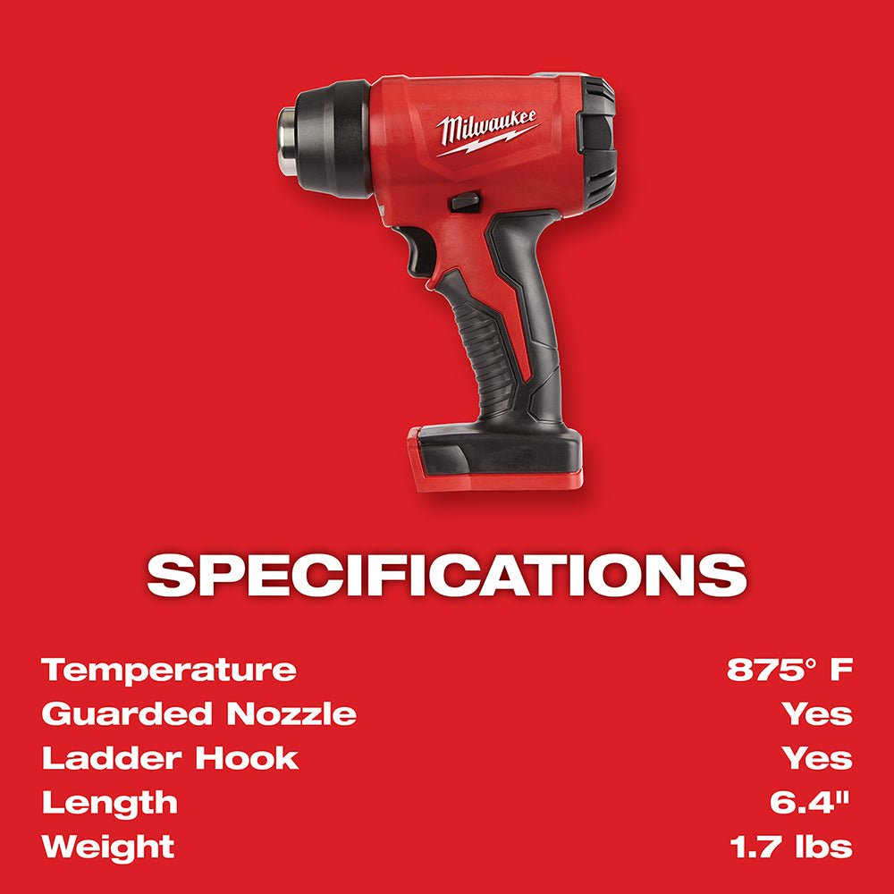 Milwaukee 2688-20BT5 M18 Heat Gun w/ XC5.0 Extended Capacity Battery - 2 PK - Image 7
