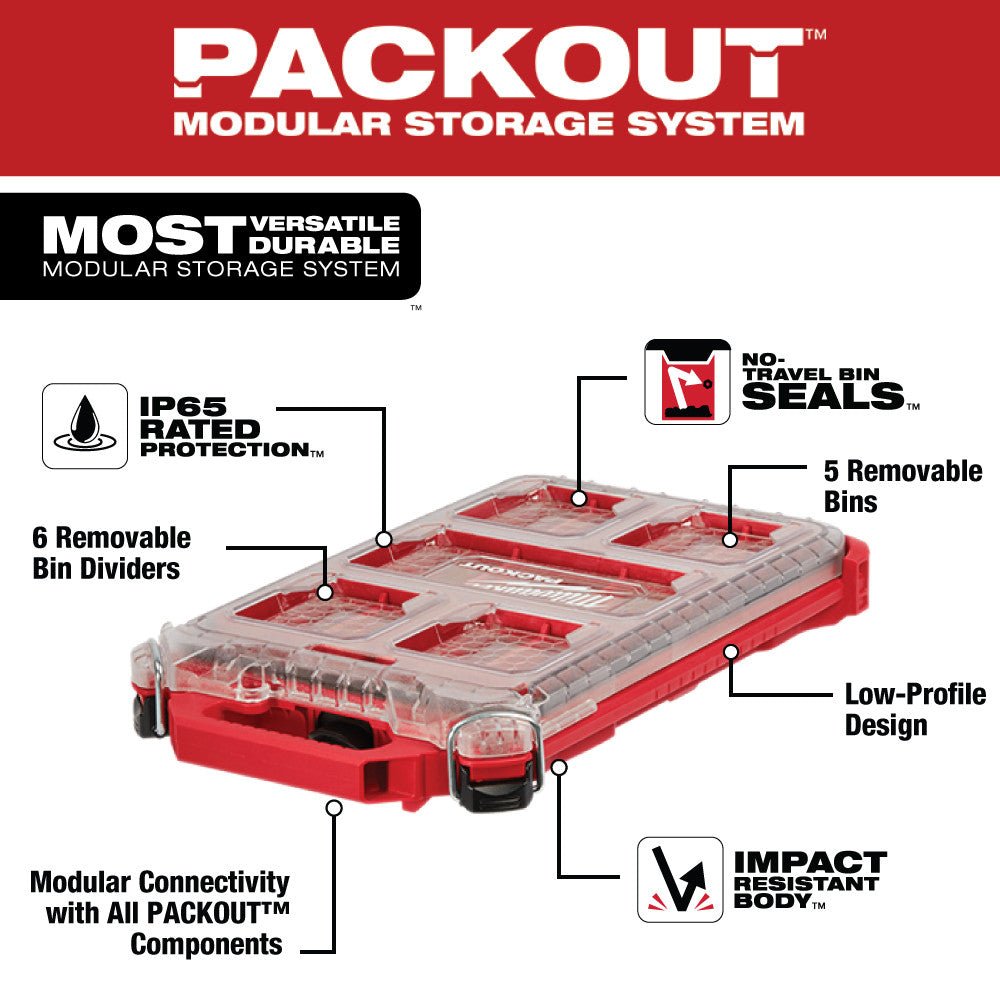Milwaukee 2696-24POK M18 18V 4-Tool Combo Kit w/Grinder, Multi-Tool, and Packout - Image 8