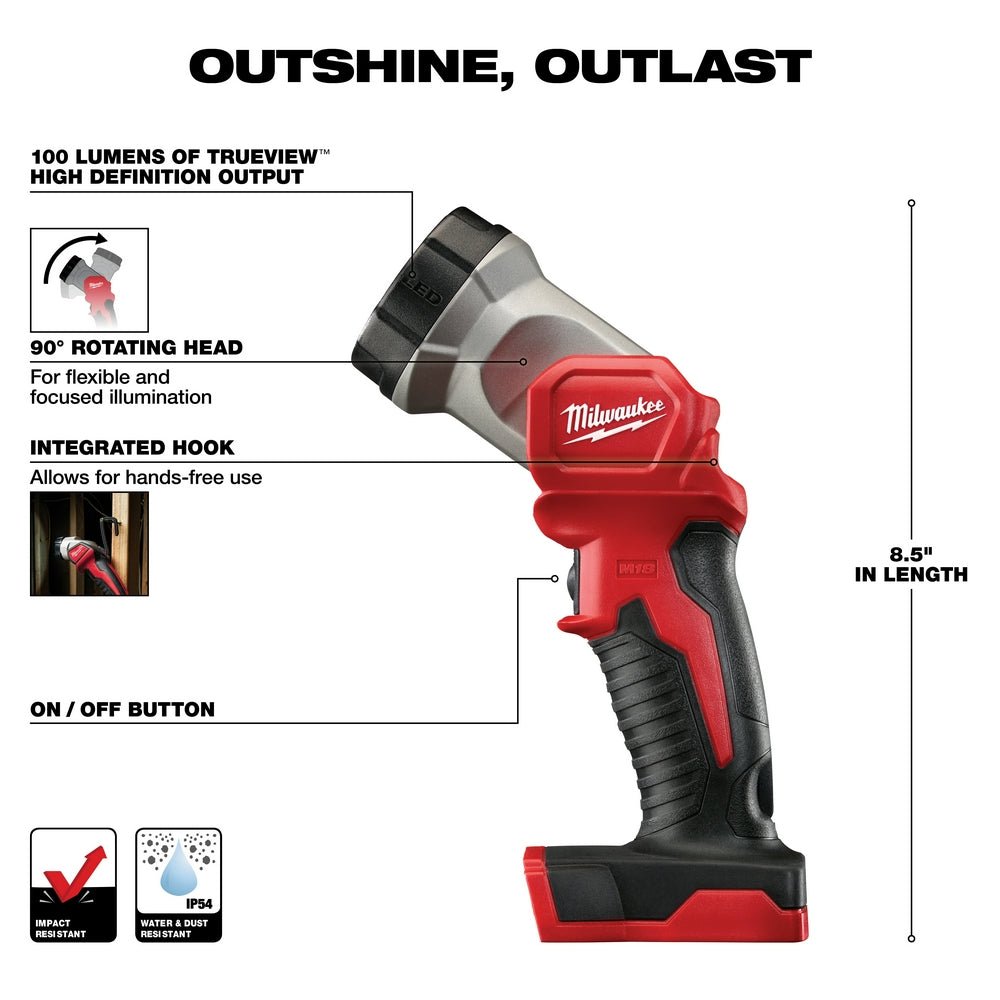 Milwaukee 2696-26POK M18 18V 6-Tool Combo Kit w/Grinder, Multi-Tool, and PACKOUT - Image 9