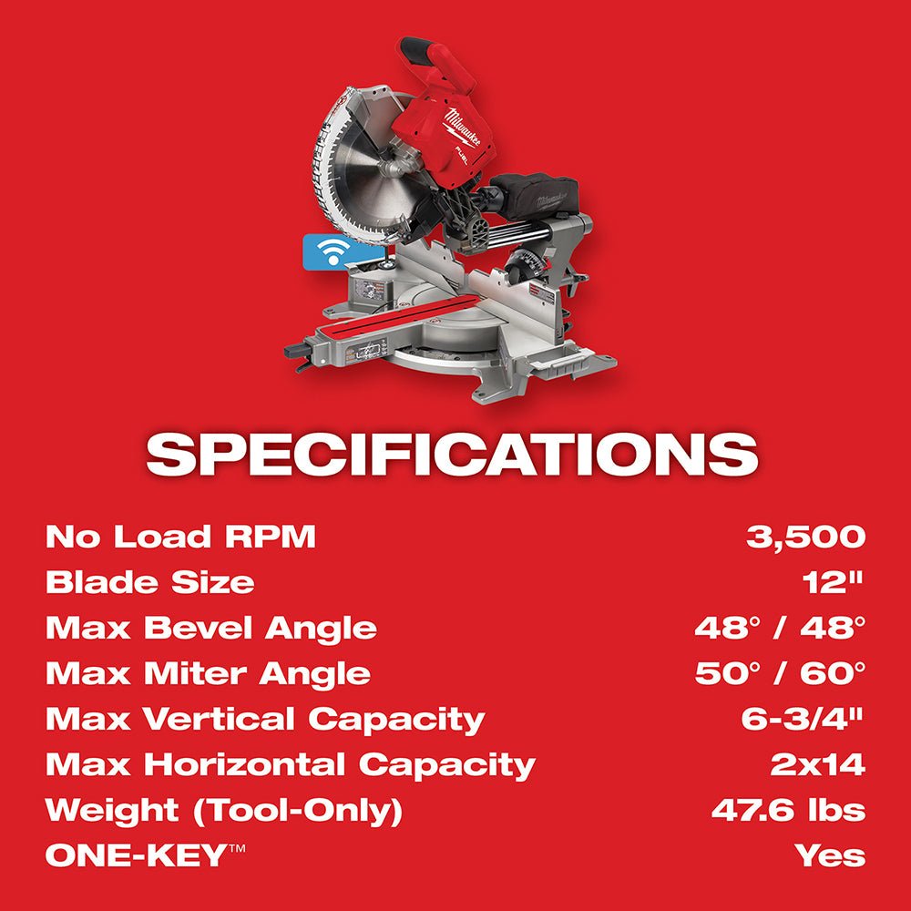 Milwaukee 2739-21HD M18 FUEL 18V 12" Cordless Miter Saw w/ Stand - Image 9