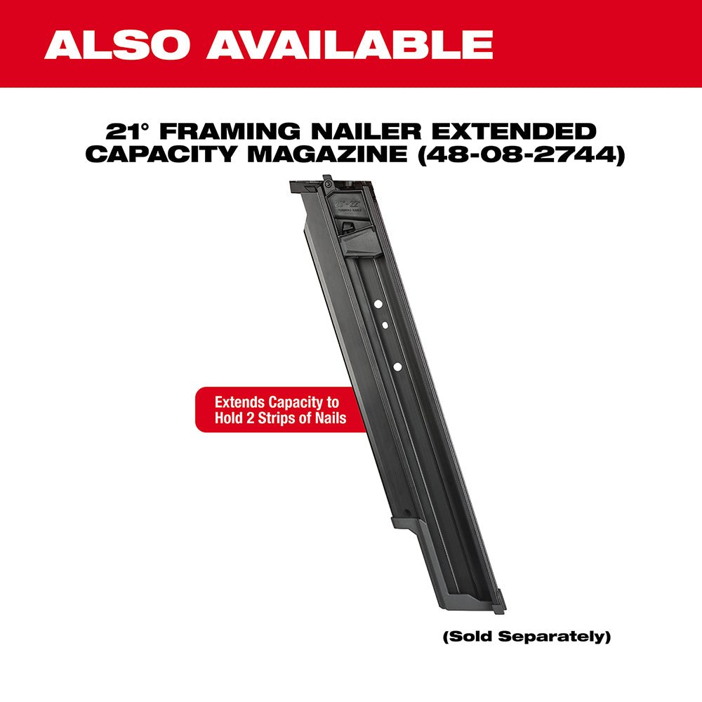 Milwaukee 2744-20 18V M18 FUEL 18V 21 Degree Framing Nailer - Bare Tool - Image 10