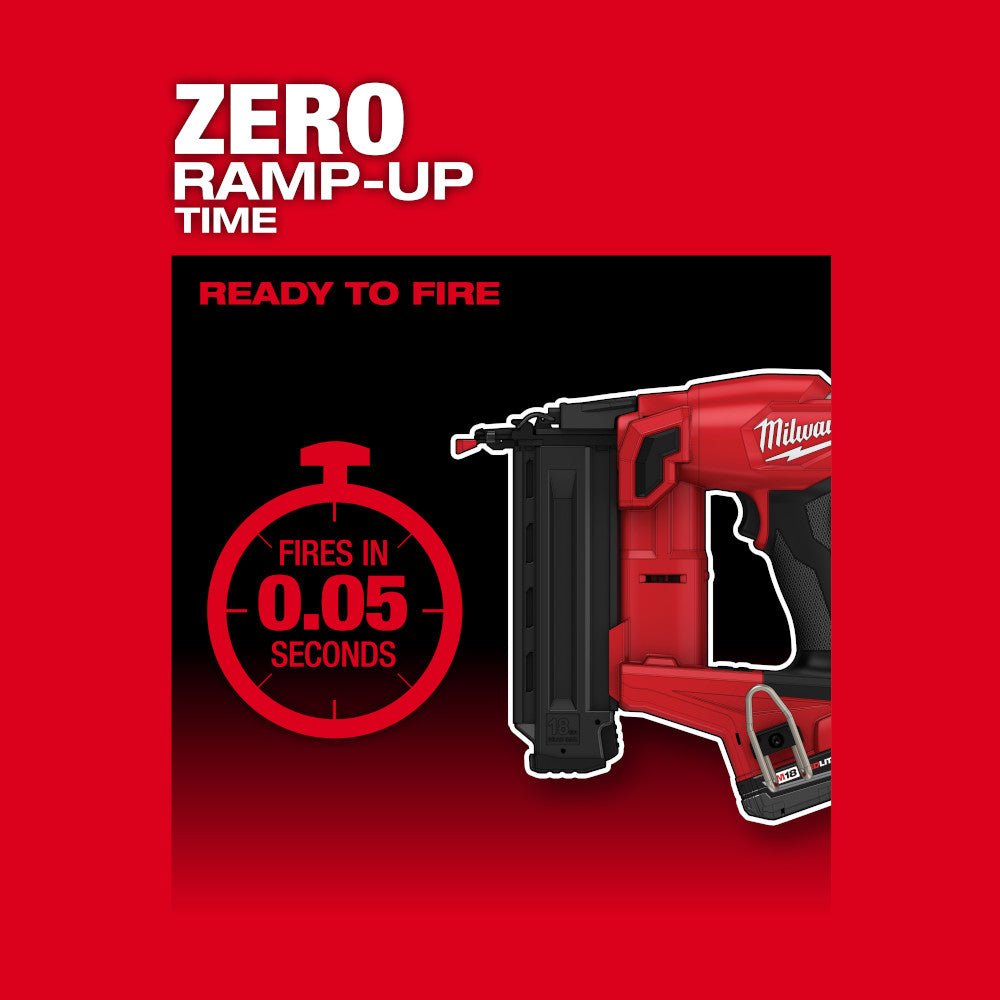 Milwaukee 2746-20x2 M18 FUEL 18 Gauge Brad Nailer Bundle with 2AH Battery - Image 9