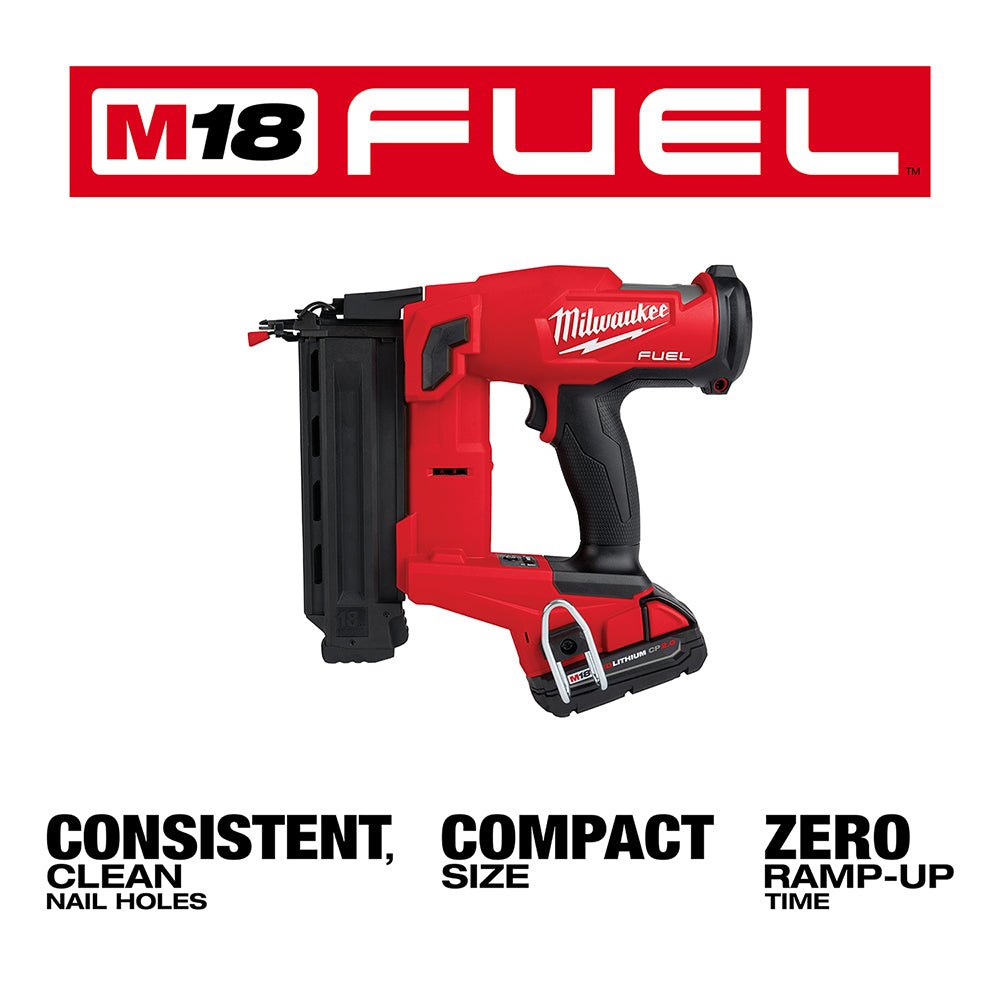Milwaukee 2746-21Ct M18 FUEL 18V 18 Gauge Brad Nailer Kit - Image 4