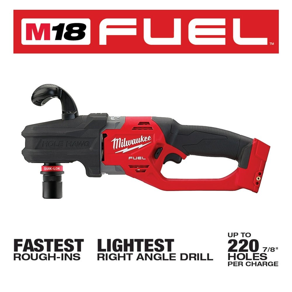 Milwaukee 2808-80 M18 FUEL 18V HOLE HAWG Right Angle Drill - Bare Tool, Recon - Image 3